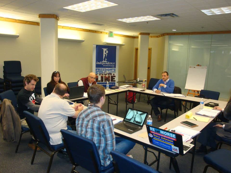 Board meeting at the Independence Institute